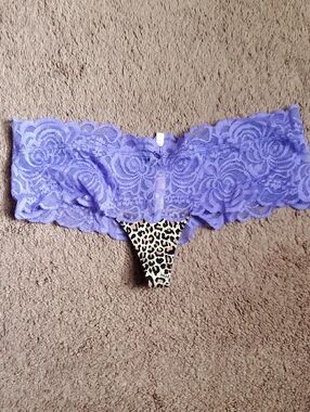 Victoria's Secret Xtra Low Rise Thong With Floral Lace